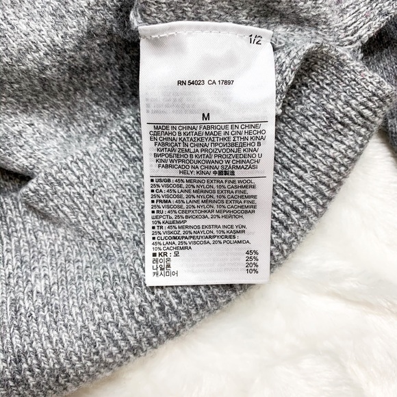 Banana Republic Zip Marled Gray Crewneck Sweater - Picture 7 of 7